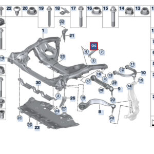 BMW 5 G30 Front Left Engine Mount Strut 31106864577 6864577 ORIGINAL