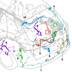 BMW X5 G05 Rear Right Wheel Arch Repair Cable Set 61119436147 ORIGINAL