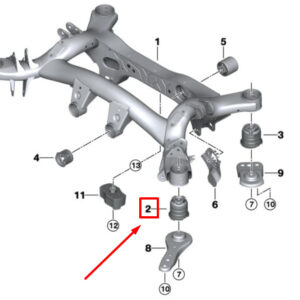 BMW 3 G20, G28 Rear Axle Front Rubber Mounting 33316868536 6868536 ORIGINAL