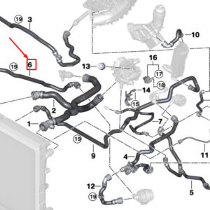BMW X3 G01 Engine Radiator Hose 17129894739 ORIGINAL