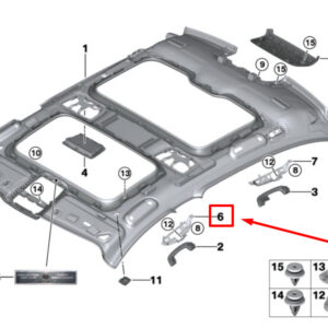 BMW 7 G12 Front Left Grab Handle Bracket 51167355351 7355351 ORIGINAL