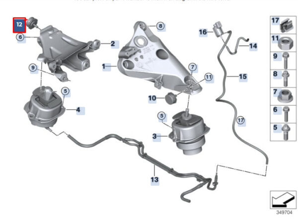 BMW X6 F16 Vibration Absorber 22116781991 ORIGINAL