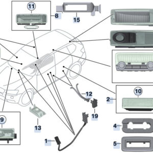BMW X3 F25 Rear Right Interior Reading Light 63319215620 9215620 ORIGINAL