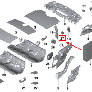 BMW 4 F32, F82 Rear Partition Sound Insulation 7380823 51487380823 ORIGINAL