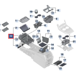 BMW X6 G06 Front Center Console Ashtray 51166810497 ORIGINAL