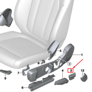 BMW 3 G20 Front Right Backrest Angle Adjustment Lever 52107415098 ORIGINAL