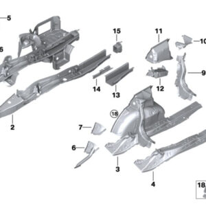 BMW 3 G20, G28 Right Brake Hose Holder 7488066 41007488066 ORIGINAL