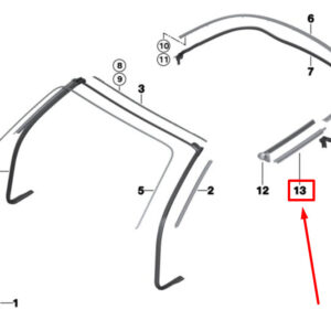 BMW 2 Cabrio F23 Front Right Outer Weatherstrip 7267932 51377267932 ORIGINAL