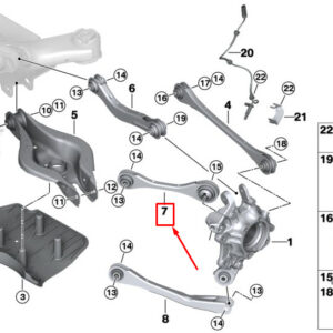 BMW 3 G20 Rear Left Suspension Control Arm 33326878631 ORIGINAL