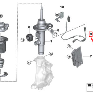 BMW 3 G20 Front Axle EDC Adapter Cable 37106888807 ORIGINAL