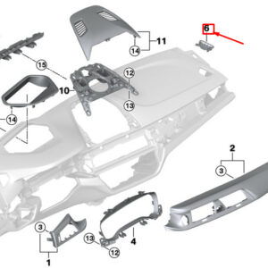 BMW 6 Gran Turismo G32 Right Window Defroster Trim 51459378561 ORIGINAL