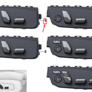 BMW 5 Touring G31 Front Right Seat Adjustment Switches 61319458822 ORIGINAL