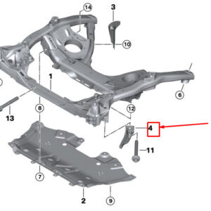 BMW 6 Gran Turismo G32 Front Right Axle Crash Lever 31126863104 ORIGINAL