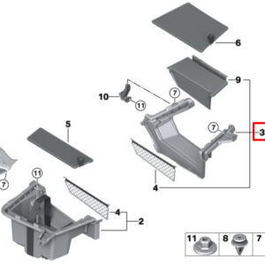 BMW 5 G30 Rear Right Floor Storage Compartment 51477378506 7378506 ORIGINAL