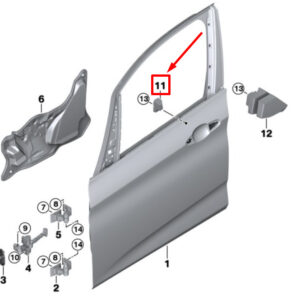 BMW 2 F45 Front Right Door Crashpad 51487393026 7393026 ORIGINAL