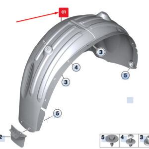 BMW X3 F25 Rear Right Arch Liner 51717213650 7213650 ORIGINAL