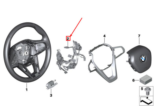 BMW X3 G01 Steering Wheel Connecting Line 32306884318 ORIGINAL