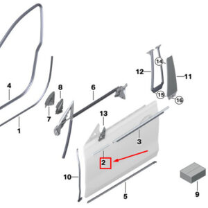 BMW 6 Gran Turismo G32 Outer Front Right Channel Cover 51337404708 ORIGINAL