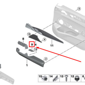BMW 6 Gran Turismo G32 Left Door Panel Covering 51427466785 7466785 ORIGINAL
