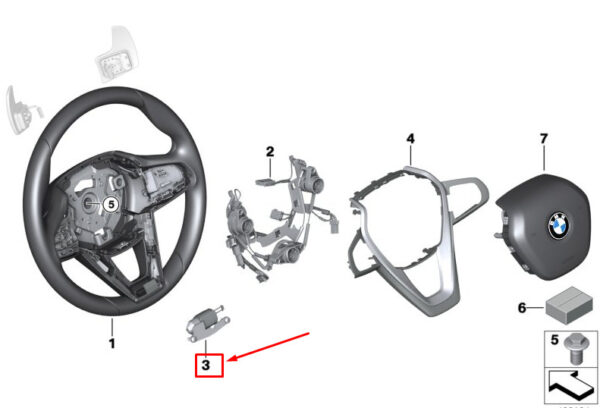 BMW X3 G01 Steering Wheel Vibration Generator 32309495941 ORIGINAL