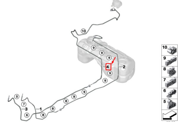 BMW X3 G01 Rear Scavenging Line 16137484110 ORIGINAL