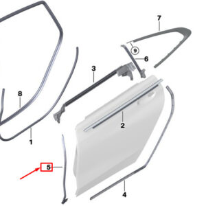 BMW 6 Gran Turismo G32 Right B-Pillar Joint Seal 51767392342 ORIGINAL