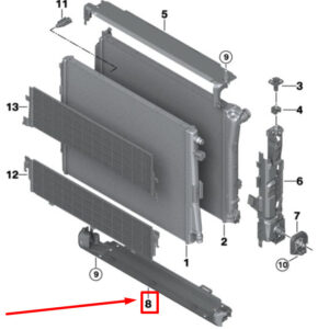 BMW 3 G20 Cooling Radiator Mount. Lower Covering 17118689870 8689870 ORIGINAL
