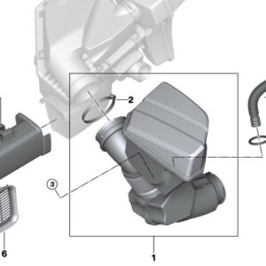 BMW 3 G20 Engine Air Duct Rubber Element 13718488035 ORIGINAL