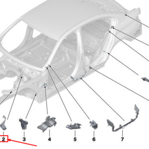 BMW 3 G20 Right Support Shaped Part 41007481830 ORIGINAL