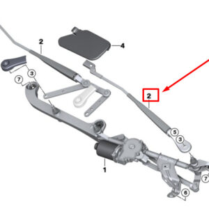 BMW 2 Gran Tourer F46 Front Right Wiper Arm 9464961 61619464961 ORIGINAL