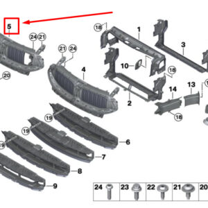 BMW 8 Coupe G15 Front Bumper Radiator Grille 51749465522 9465522 ORIGINAL