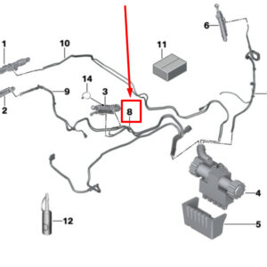 BMW 4 Cabrio F33, F83 Right Hydraulic Hose 7344454 54377344454 ORIGINAL