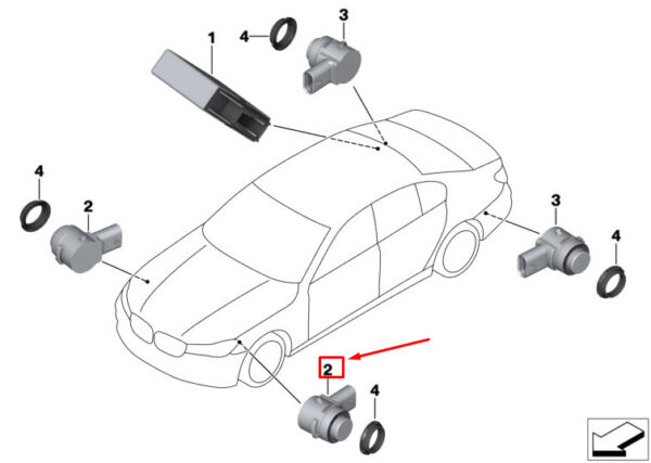 BMW 7 G11 PDC Parking Sensor 66209361561 ORIGINAL