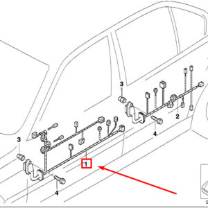BMW 5 E60 Front Left Door Wiring Cables 9175878 61129175878 ORIGINAL
