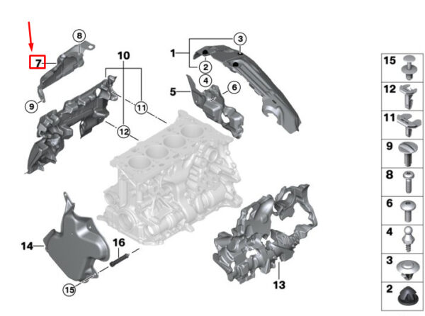 BMW 3 G20 Engine Acoustic Cover 11148668914 ORIGINAL