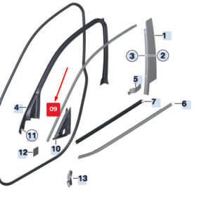 BMW X3 F25 Front Right Door Window Frame Cover 51317220510 7220510 ORIGINAL