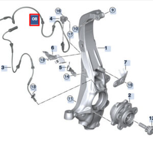 BMW X6 G06 Front Acceleration Sensor Cable 37146876304 ORIGINAL