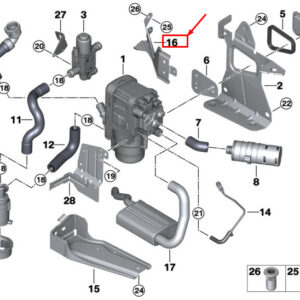 BMW 3 G20 Independent Heater Additional Bracket 64216814569 ORIGINAL