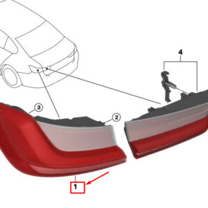 BMW 3 G20 Rear Right Taillight Lamp RHD 63217420450 ORIGINAL