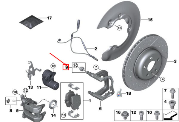 BMW 3 G20 Rear Bellows Repair Kit 34206894211 ORIGINAL