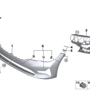 BMW 3 G20 Front Bumper Towing Eye Cover 51118496520 ORIGINAL
