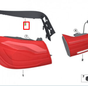 BMW 4 F32 Rear Tail Light L/R Cover Pair 51497474488 51497474487 ORIGINAL