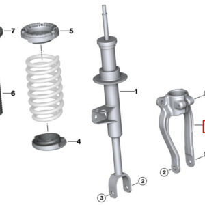 BMW 5 Touring G31 Front Right Spring-Strut Bracket 31126865930 ORIGINAL