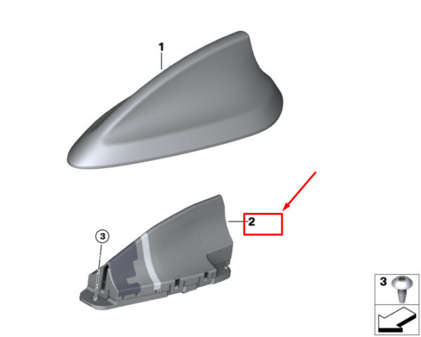 BMW 7 G11 Roof Antenna 65209303035 ORIGINAL