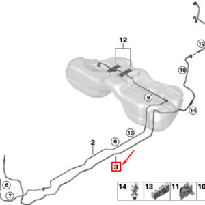 BMW 7 G11 Scavenge Air Line 16137356604 ORIGINAL