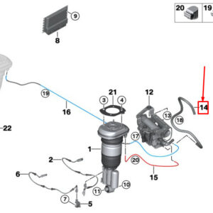 BMW 5 Touring G31 Vent Tubing 37206866343 ORIGINAL