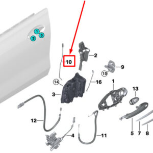 BMW 6 G32 Front Right Door Operating Rod 7382572 51217382572 ORIGINAL