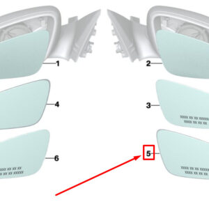 BMW 2 Cabrio F23 Front Right Door Mirror Glass 7441038 51167441038 ORIGINAL