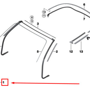 BMW 2 Cabrio F23 Front Bumper Right Grille 7464484 51117464484 ORIGINAL