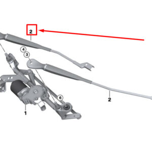 BMW 2 Gran Tourer F46 Front Right Wiper Arm 7335965 61617335965 ORIGINAL